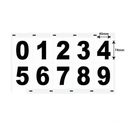 Reflective License Plate Stickers (Numbers)