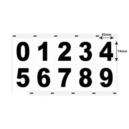 Reflective License Plate Stickers (Numbers)