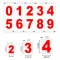 Reflective License Plate Stickers (Numbers)